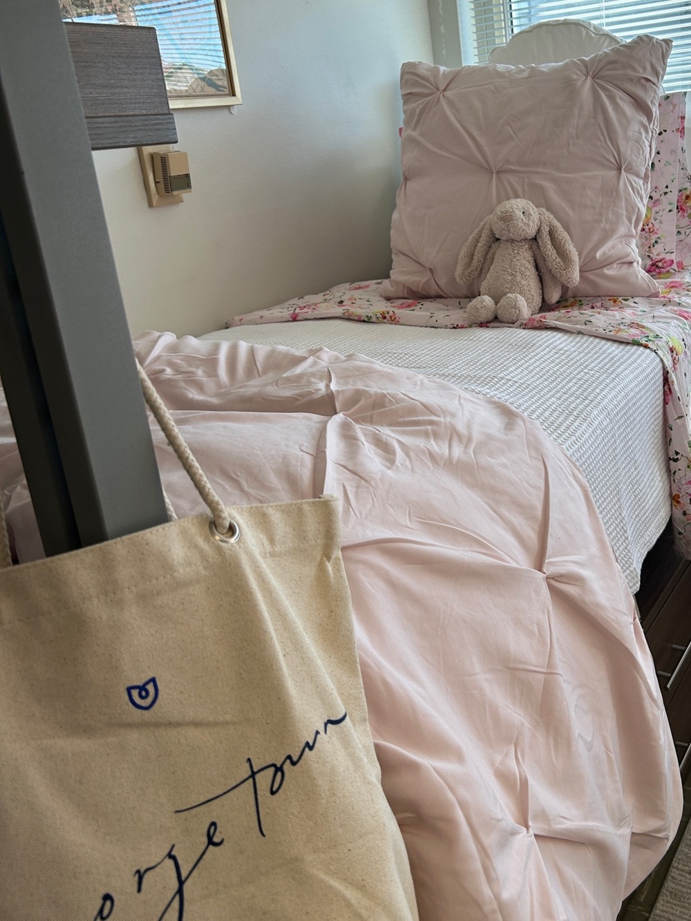PB Teen Pintuck Duvet Cover in Pink, Twin/Twin XL